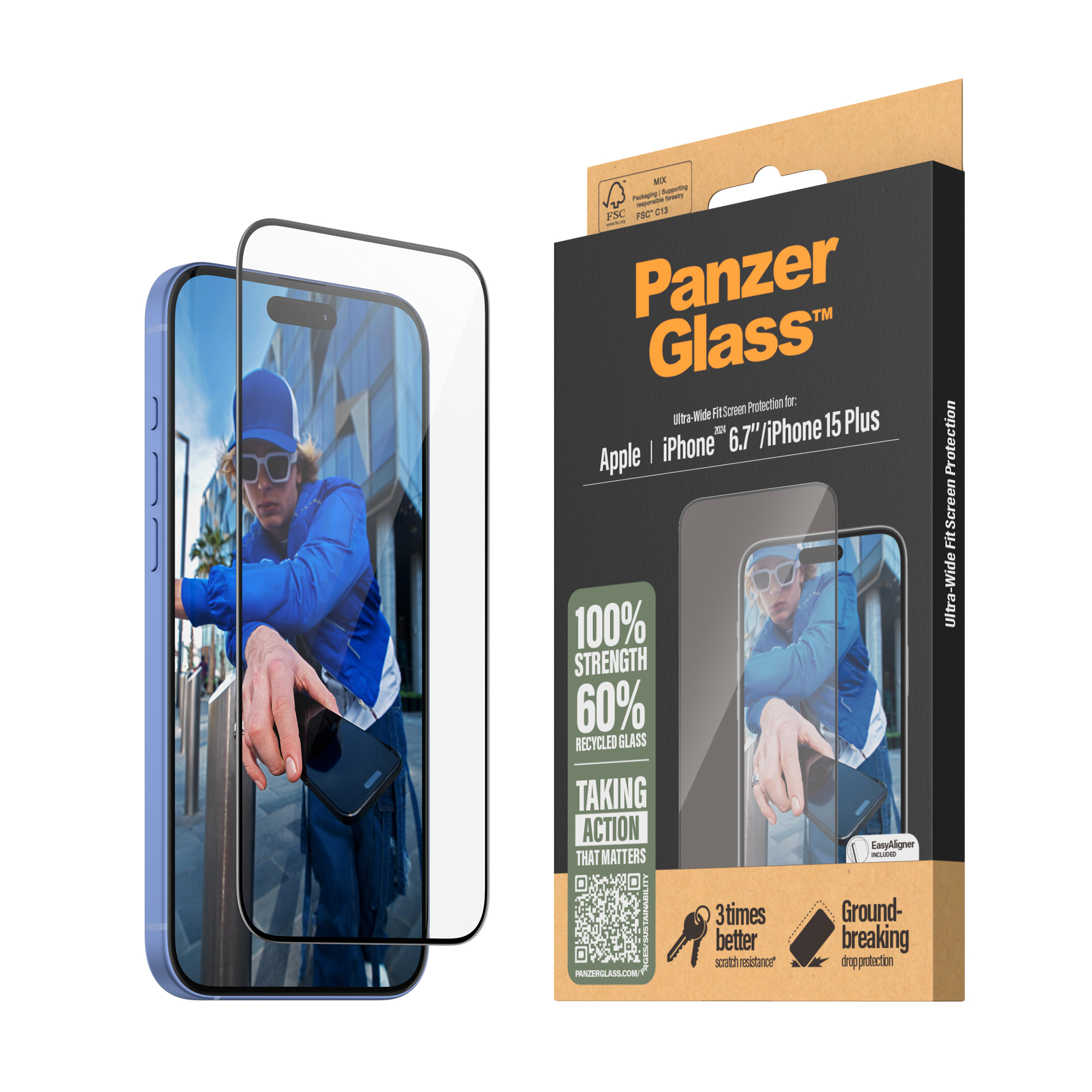 Panzerglass Ultra-wide Fit Iphone 15 Plus, Iphone 16 Plus