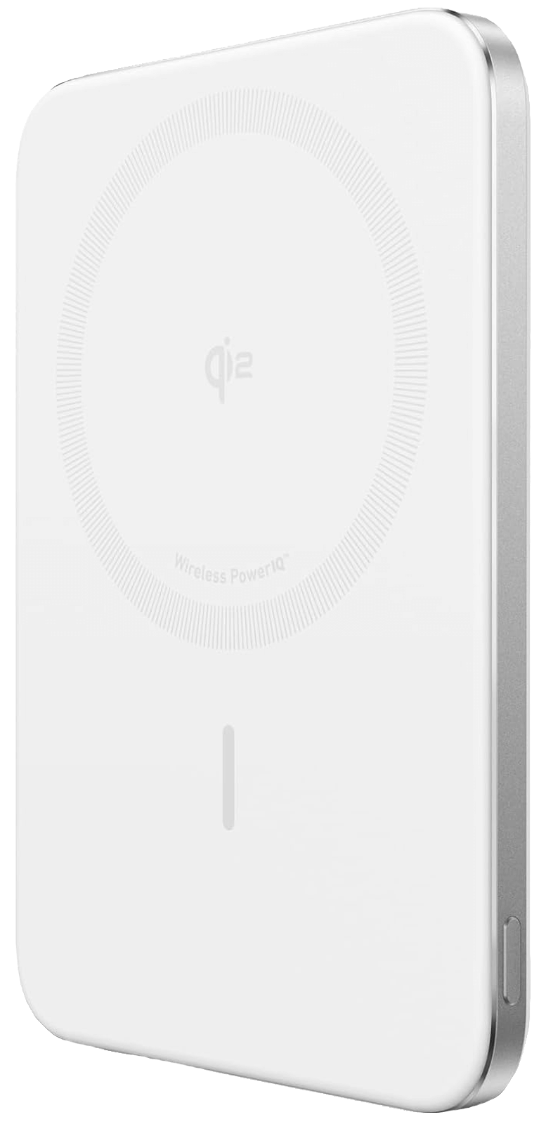 Anker MagGo Powerbank i hvitt sett fra siden