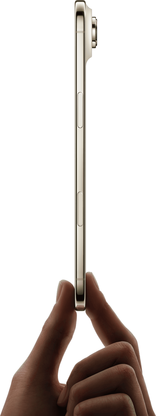 Apple iPhone Air Lys Gull sett fra siden