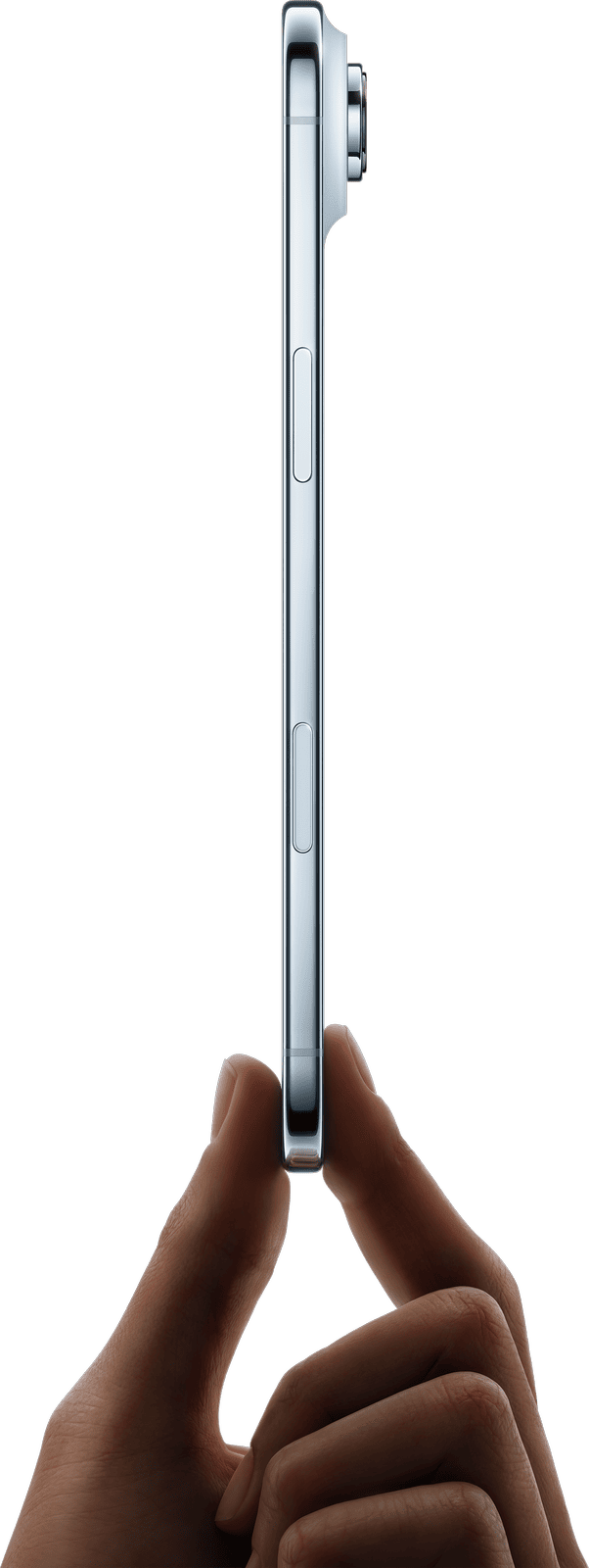 Apple iPhone Air Himmelblå sett fra siden