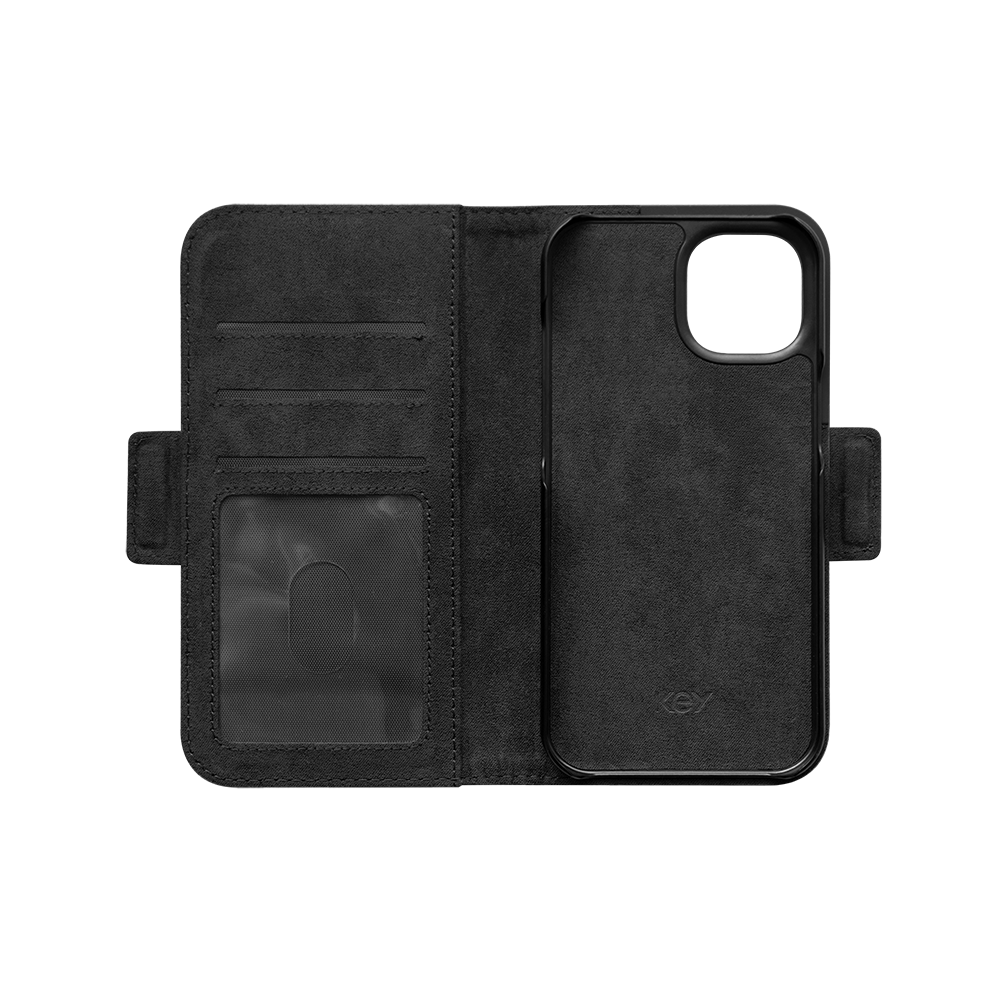 KEY Nordfjord Wallet iPhone 15 Black