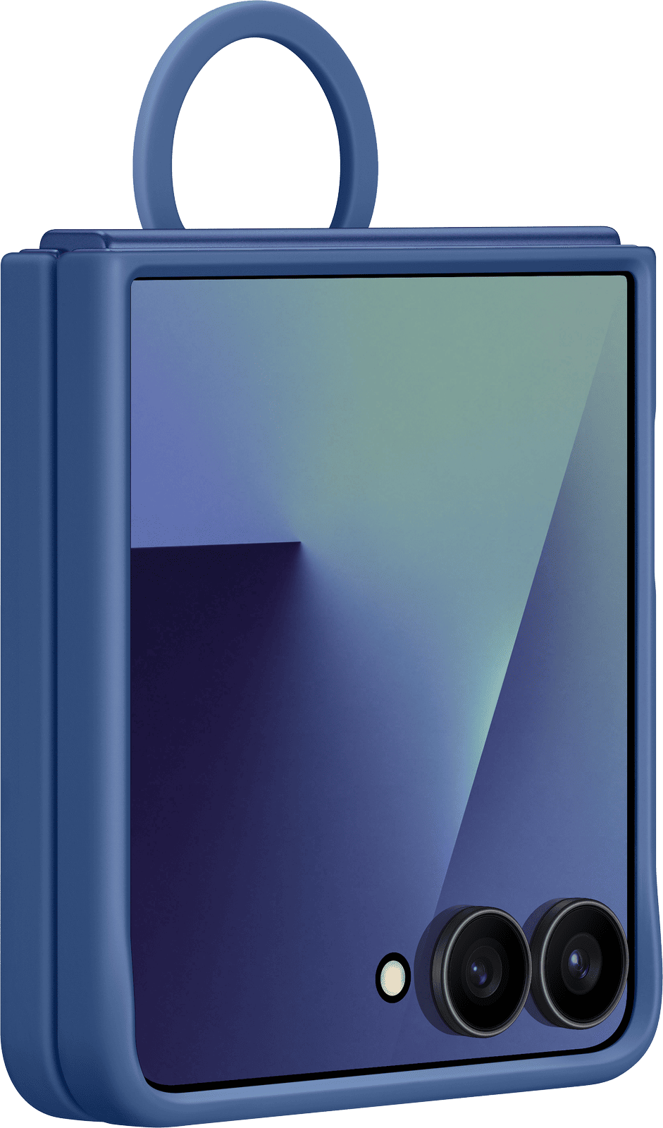Samsung Galaxy Z Flip7 Silicone Case Ring Blue