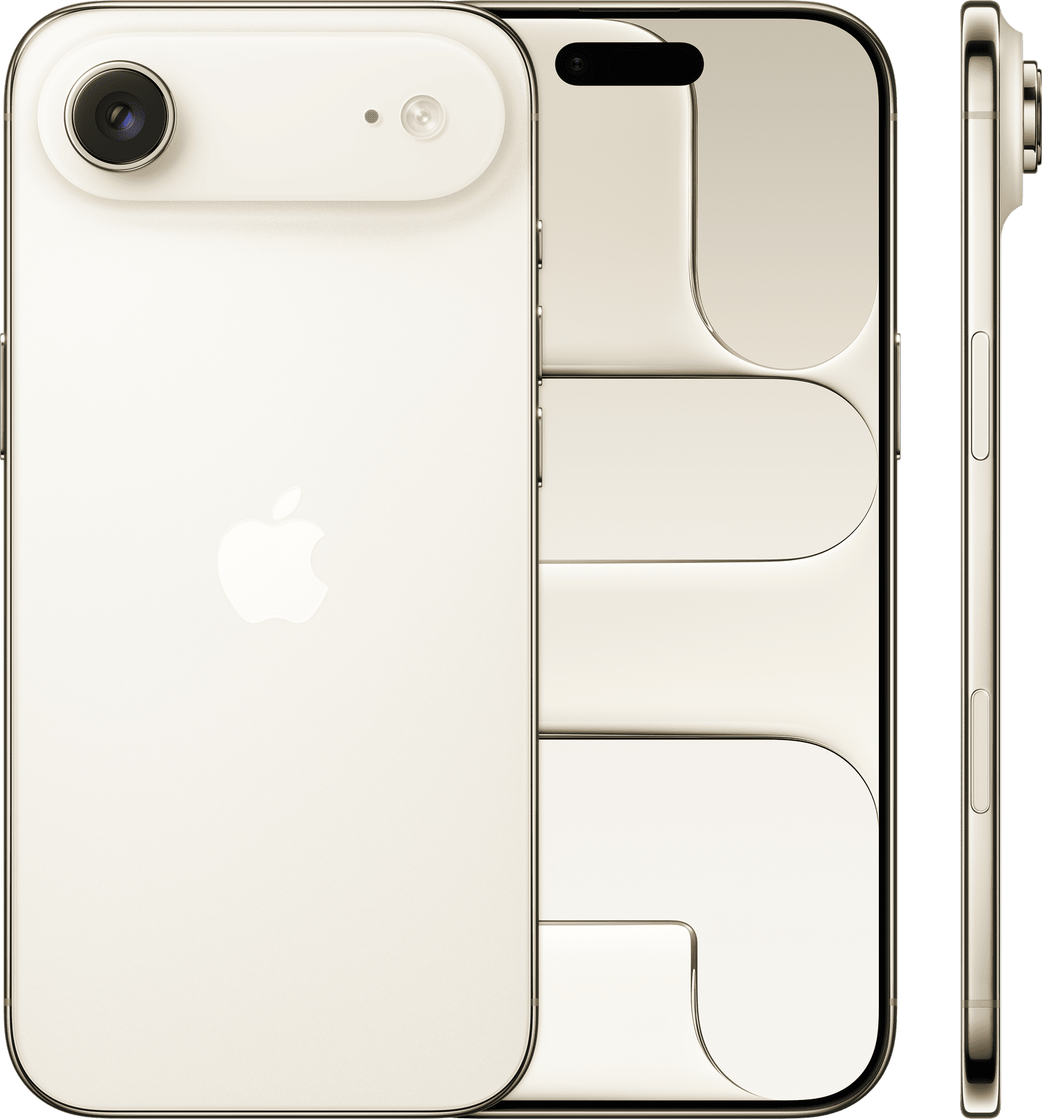 Apple iPhone Air Lys Gull sett fra forsiden og baksiden