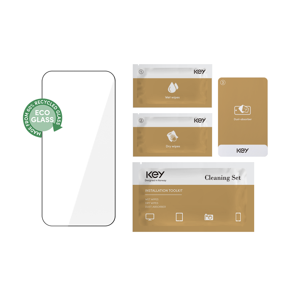 KEY ECO Anti-Reflective Skjermbeskytter Innhold
