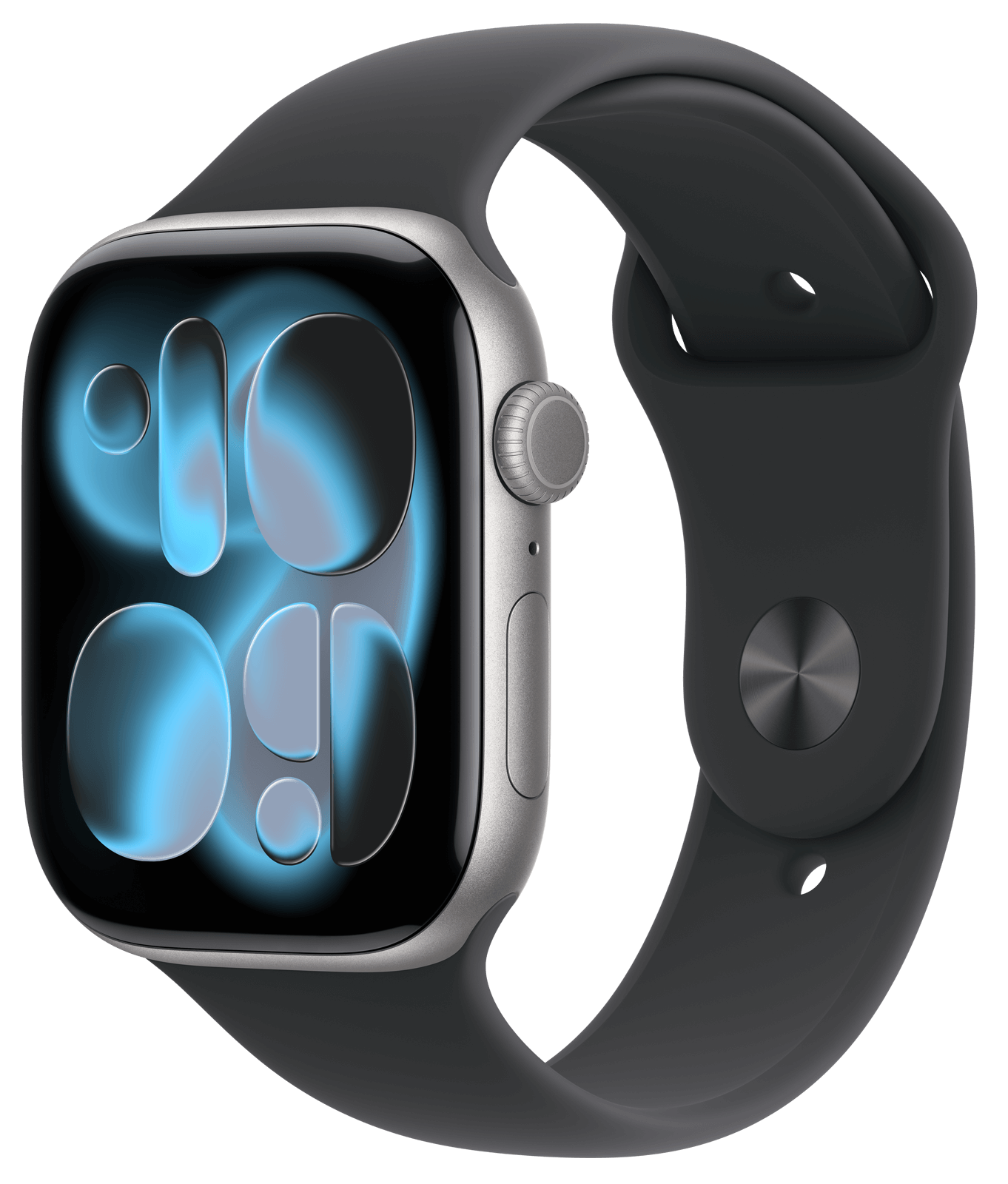 Apple Watch 11 46mm Stellargrå Aluminium, Svart Sport Band (M/L)
