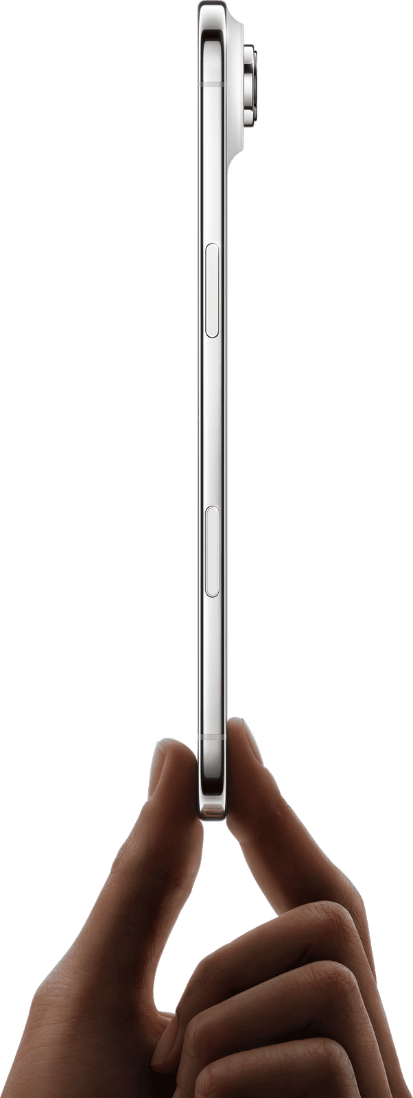 Apple iPhone Air Skyhvit sett fra siden