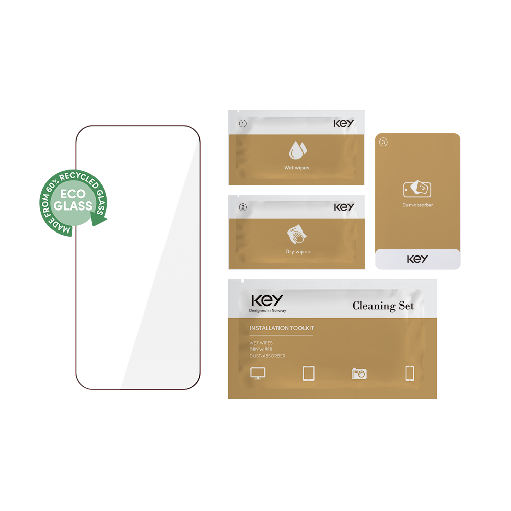 KEY ECO Anti-Reflective Skjermbeskytter Innhold