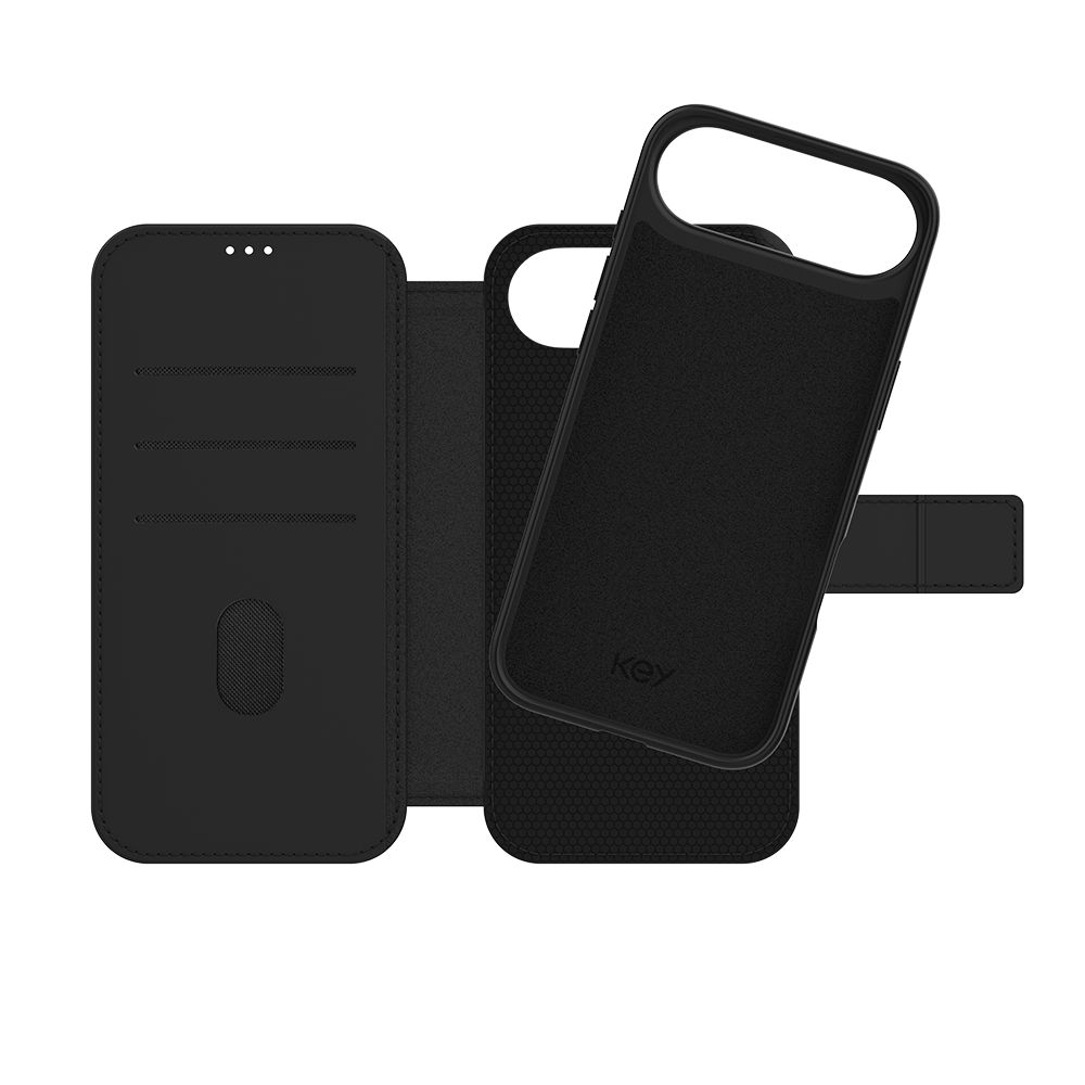 KEY Unstad Lommebokdeksel iPhone Air Svart