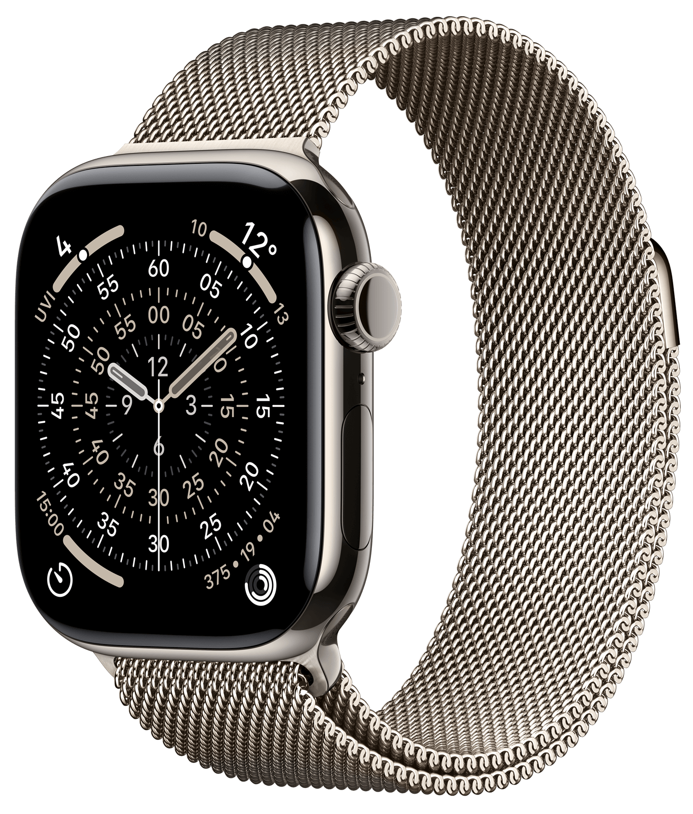 Apple Watch Series 11 42mm Naturlig Titan, Naturlig Milanese Loop (Onesize)