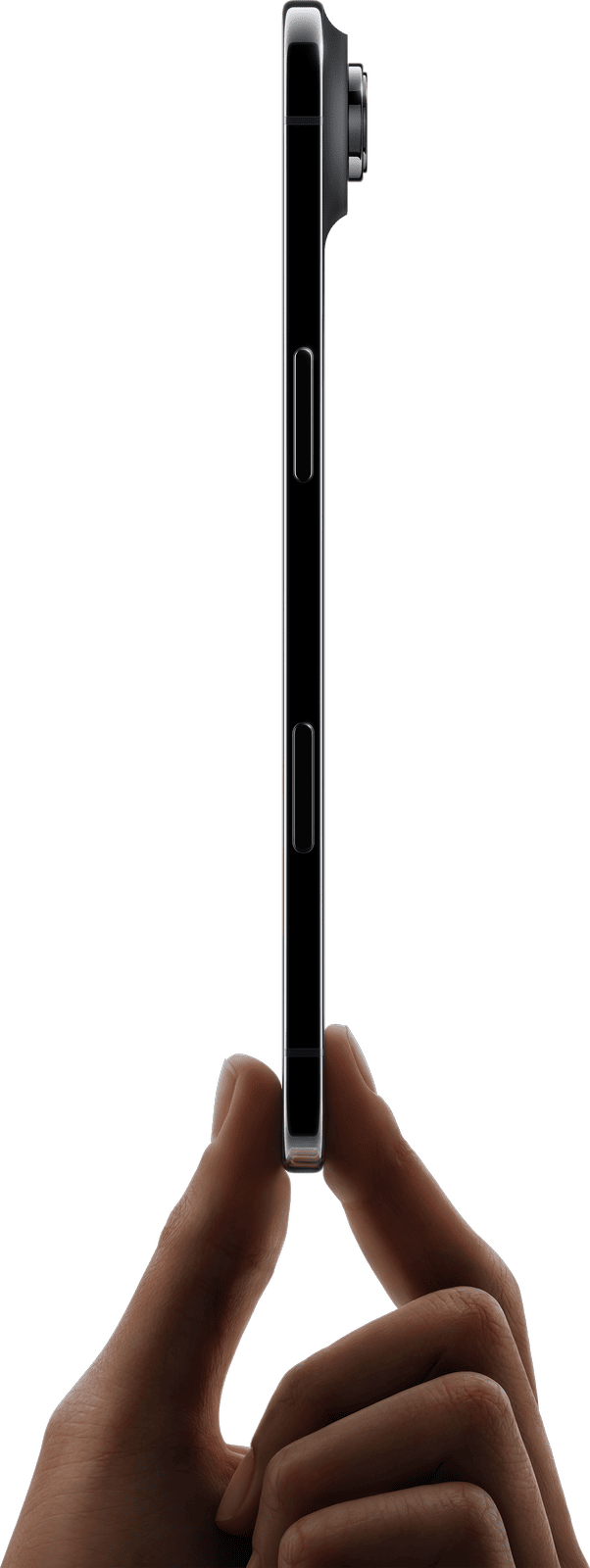 Apple iPhone Air Stellarsvart sett fra siden