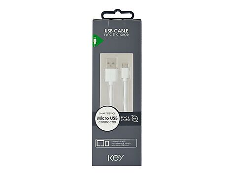 KEY Power USB-A to Micro-USB 1m White